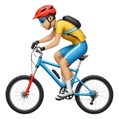 Bicicleta downhill , ciclista montado, montaña sticker