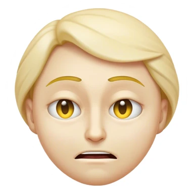 create a custom emoji of a character inspired by Swarley, featuring a contorted, strained expression with narrowed eyes, suggesting discomfort or intense concentration. sticker
