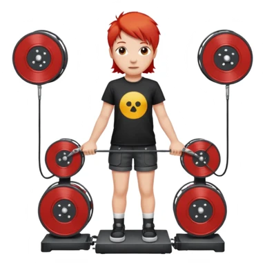 concert red Cable reels sticker