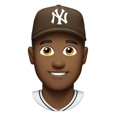 Brown NY yankee dad cap sticker