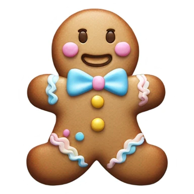 pastel ginger bread man sticker