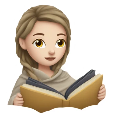 A pale girl I. A cozy blanket reading  sticker