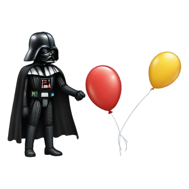 Darth Vader with a balloon sticker