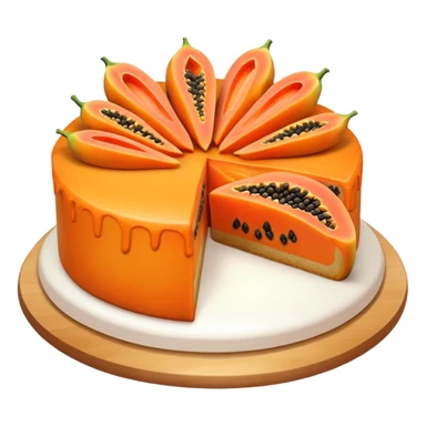 papaya cake sticker