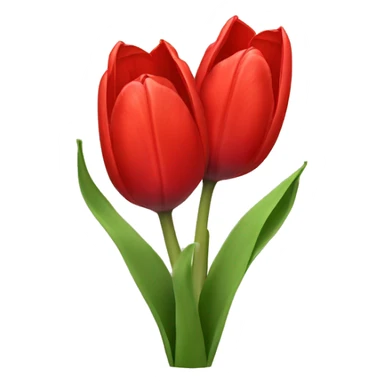 Red tulips sticker