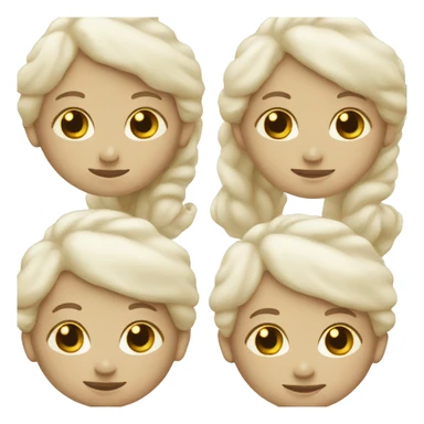 A cream white love emoji sticker