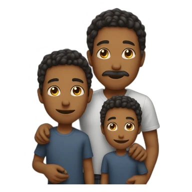 Main with two sons sticker