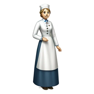 Full-length nurse 1870 sticker