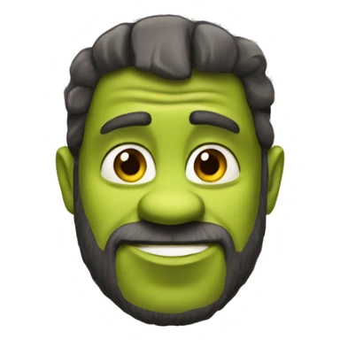 Shrek with beard sticker