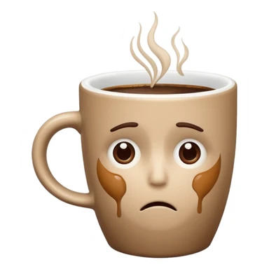 Sad coffee cup  sticker