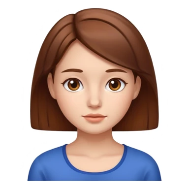 a girl with square face sticker