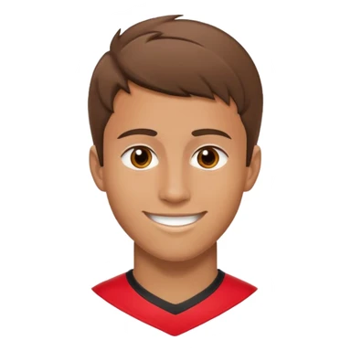 - Nam
- 15 tuổi
- Da vàng
- Tóc nâu, ngắn
- Mặt dài, Cười mỉm
- Áo bóng đá màu đỏ
- Đổi mặt khác sticker