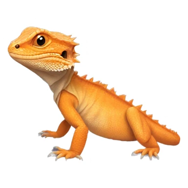 Orange bearded dragon lizard sticker