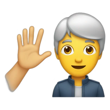 Personne qui réfléchi avec sa main sur son menton sticker