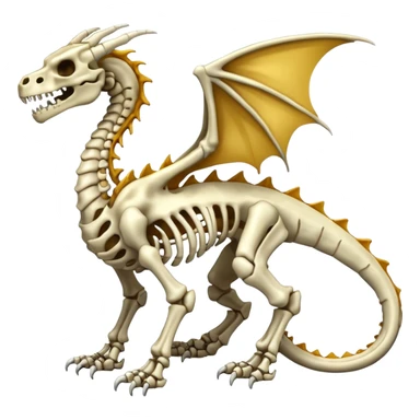 Evil Shiny Boneknapper-Skeleton-dragon (full body) sticker