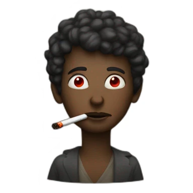 Person smoking red eyes high sticker