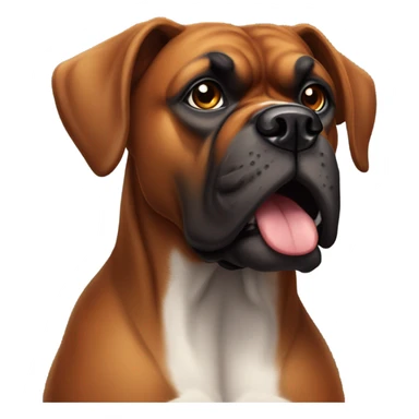 Dark german boxer sticker