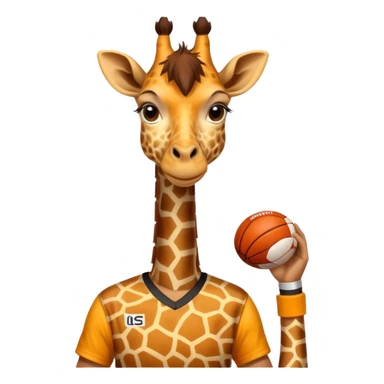 athlete player giraffe sticker