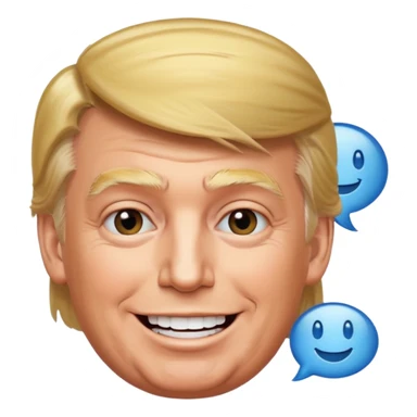 Trump  qui dit dans une bulle et qui di sticker