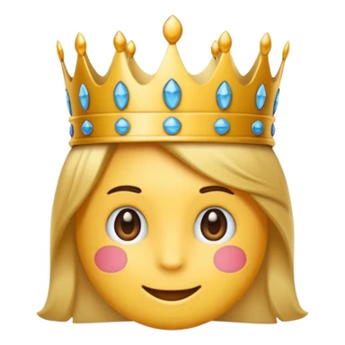 Erstelle mir ein emoji mit einer Krone sticker