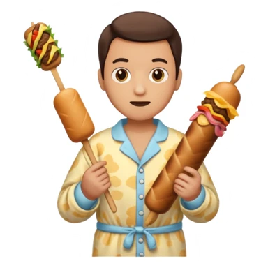 pijamalı bir kebapçı  sticker