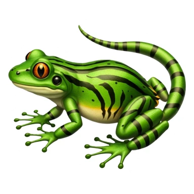 Frog with tiger body and scorpion tail sticker