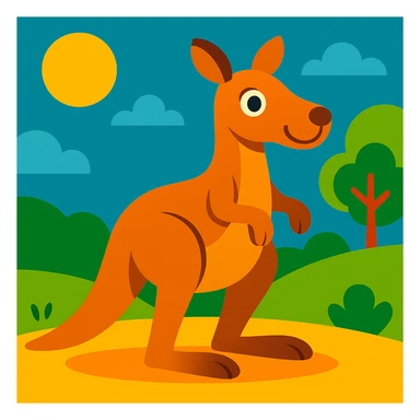 Kangaroo sticker