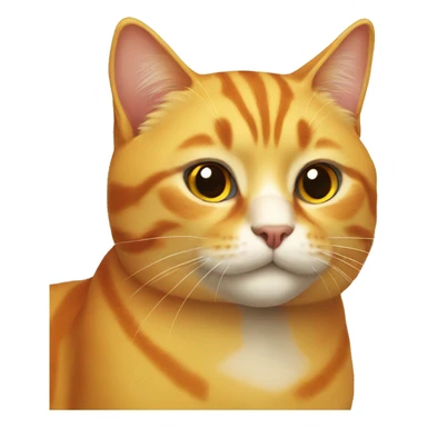 Yellow and orange cat sticker