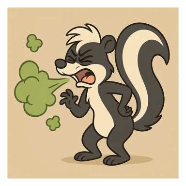 🦨 blow the green fart sticker