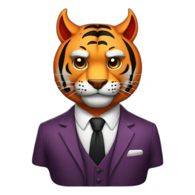 Devil Tiger with suit sticker
