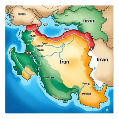 Map of iran sticker