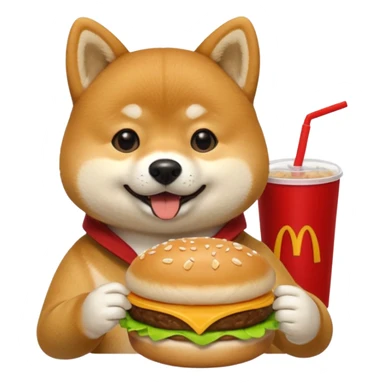 Shiba Jasper McDonald's meal sticker