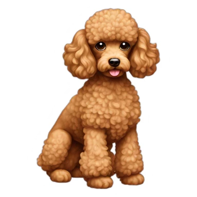 dog Miniature Poodle full body sticker