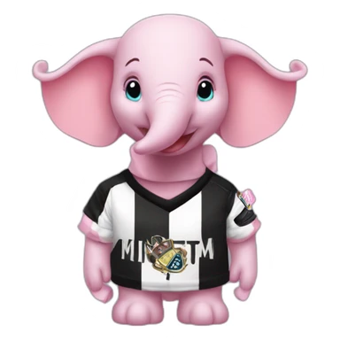 Dumbo with an Inter Miami soccer shirt  sticker