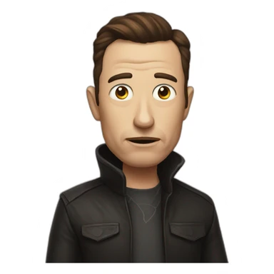 evil elon mush sticker