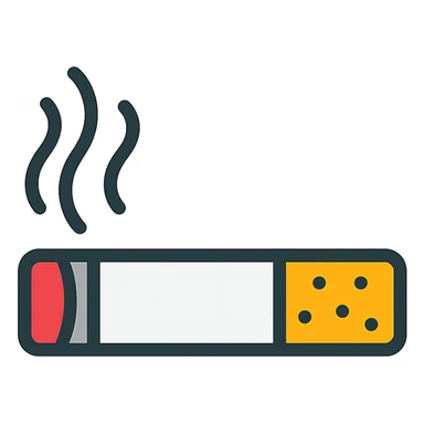 cigarette icon color accent on filter clean recognizable no text sticker