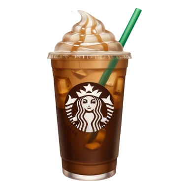 Starbuck ice coffee with ice cubes sticker