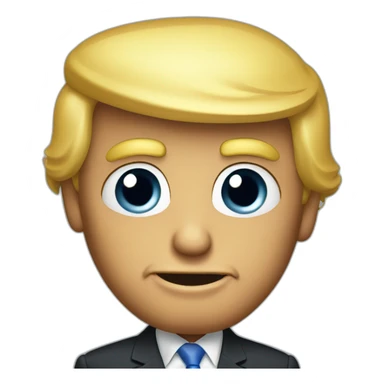 Donald trump with a big smirk sticker