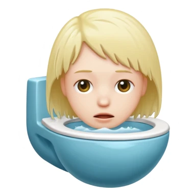 A head in a toilet sticker