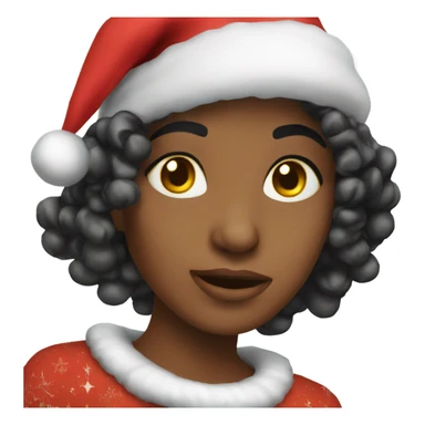 Pretty girl  Christmas sticker
