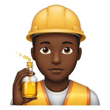 black man with nany oil sticker