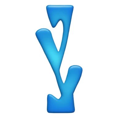 Blue heart with the letter V sticker