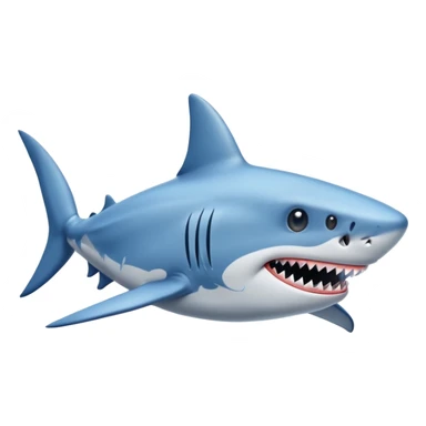 A shark with blue shoes sticker