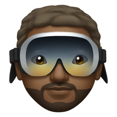 kanye west wearing chrome coated reflective ski goggles sticker