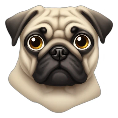 Pug tuerto solo un ojo sticker