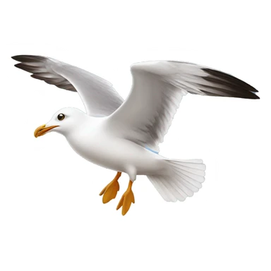 Seagull flying sticker
