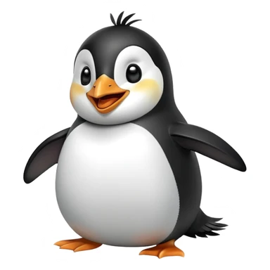 Penguin laughing  sticker