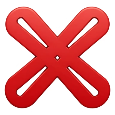 general red x symbol, make it a bit slim sticker