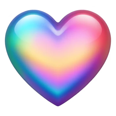 heart with a rainbow shimmer sticker