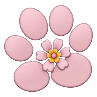 paw print with a flower sticker